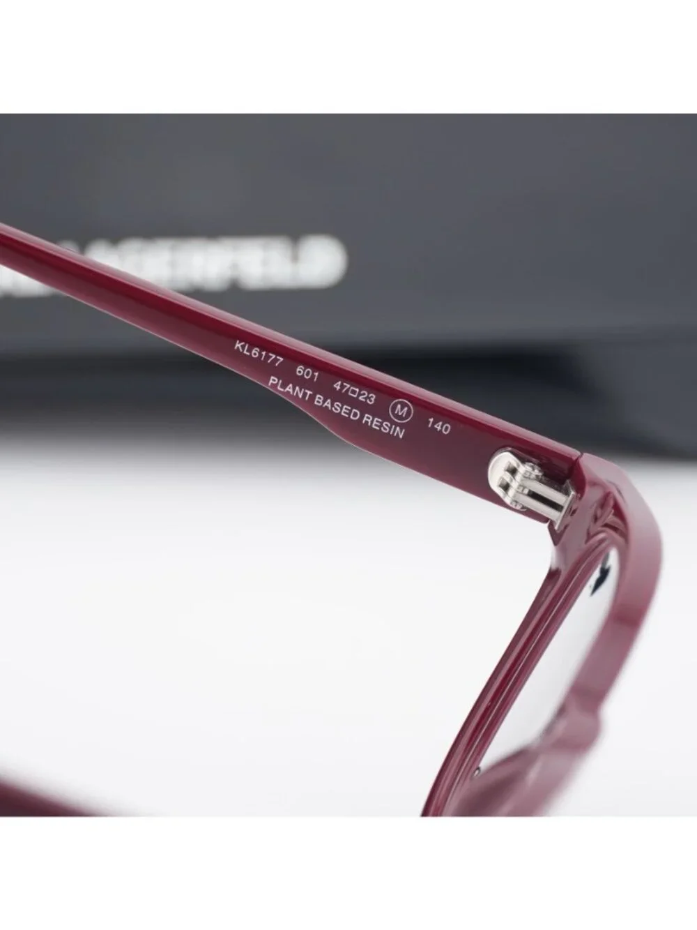 Karl Lagerfeld KL6177 601 Round 47mm Eyeglasses - Burgundy